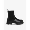 Whistles Womens Black Hatton Chunky-soled Leather Chelsea Boots In Black