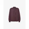 Whistles Womens Plum/claret Ida Quilted Shell Coat Xs In Multi