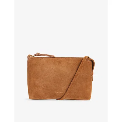Whistles Womens Tan Kaia Suede Cross-body Bag In Brown