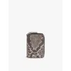 Whistles Omens  Koa Branded Snakeskin-effect Leather Purs In Multi-coloured