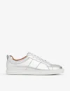 Whistles Womens Silver Koki Metallic-leather Low-top Trainer In Silver