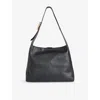 Whistles Mabel Buckle Detail Leather Tote Bag In Black