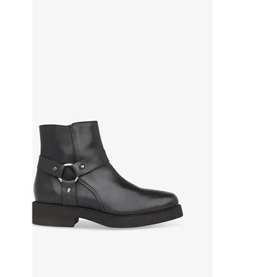 Whistles Womens Matteo Leather Ankle Boots Black Eur 38/5 Uk