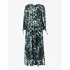 Whistles Womens Misty Leopard-print Woven Midi Dress Multi-coloured In Multi-coloured