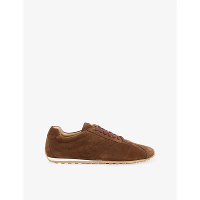 Whistles Womens Panelled Suede Trainers Brown Eur 39 / 6 Uk