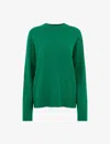 Whistles Womens Green Relaxed-fit Round-neck Wool Jumper In Green
