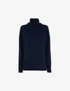Whistles Womens Navy Roll-neck Cashmere Jumper In Navy