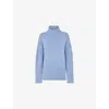 Whistles Womens Blue Roll-neck Knitted Wool-blend Jumper In Blue