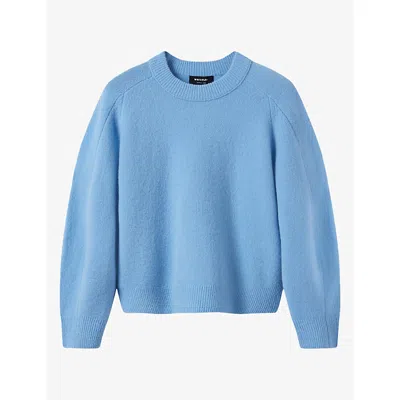 Whistles Omens  Round-neck Long-sleeved Knitted Jumper In Blue