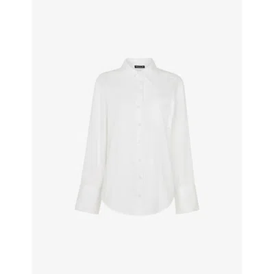 Whistles Omens  Serena Long-sleeve Cotton Shirt In White