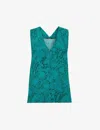 Whistles Sleeveless V Neck Top In Multi-coloured