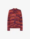 Whistles Womens Multi-coloured Space-dyed Regular-fit Stretch-knit Cardigan In Multi-coloured