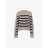 Whistles Womens Stripe-contrast Wool-blend Knitted Jumper Multi-coloured In Multi-coloured
