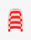 Whistles Womens Multi-coloured Stripe-pattern Relaxed-fit Mohair-blend Jumper In Multi-coloured