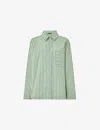 Whistles Womens Multicolour Stripe Long-sleeve Regular-fit Cotton Pyjama Shirt In Multi-coloured