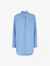Whistles Womens Multi-coloured Striped Oversized-fit Cotton Shirt In Multi-coloured