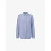 Whistles Womens Multi-coloured Striped Relaxed-fit Cotton Shirt In Blue