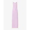 Whistles Womens Tie-back Sleeveless Stretch-woven Maxi Dress Lilac In Lilac