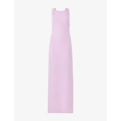 Whistles Womens Tie-back Sleeveless Stretch-woven Maxi Dress Lilac
