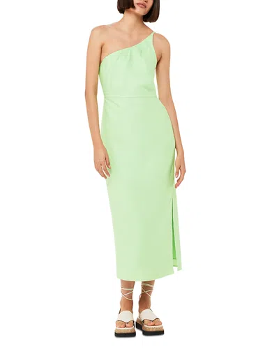 Whistles One Shoulder Dress In Lime