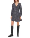 Whistles Painted Garden Fit And Flare Dress In Black/multi