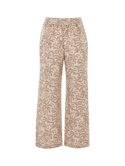WHISTLES PALM PRINT CROPPED TROUSER, SIZE 12