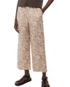 Whistles Palm Print Cropped Trouser, Size 12 In Ivory/multi