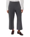 Whistles Petite Camilla Wide Leg Pants In Grey Marl