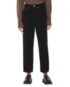 Whistles Petite High Waist Cord Barrel Jeans In Black In Black