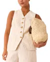 Whistles Petite Linen Stripe Vest