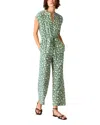 Whistles Petite Wide Leg Jumpsuit In Ivory/multi