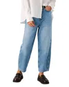 Whistles Petites Authentic High Rise Barrel Jeans In Light Wash In Light Wash