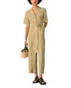 Whistles Petites Kelly Tiger Flame Jumpsuit In Gold