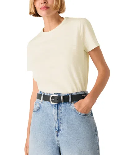 Whistles Posie Double Trim Tee In White