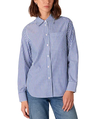 Whistles Relaxed Fit Stripe Shirt In Multi