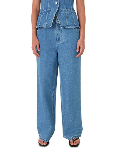 Whistles Relaxed Straight Leg Jeans In Denim