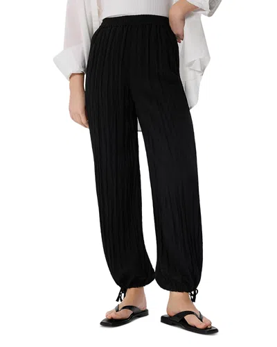 Whistles Womens Black Balloon-leg Relaxed-fit Woven Trousers