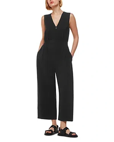 Whistles Remmie V Neck Jumpsuit In Black