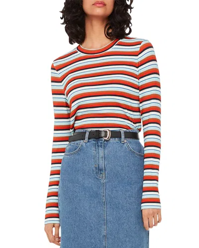 Whistles Ribbed Crewneck Sweater In Multicolour