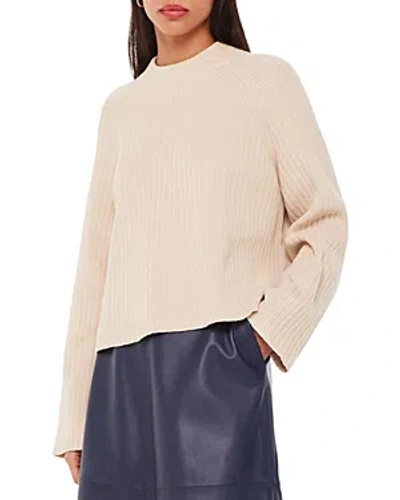 Whistles Ribbed High Neck Sweater In Ivory