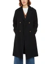 Whistles Riley Trench Coat In Black