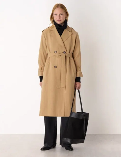 Whistles Riley Trench Coat In Brown