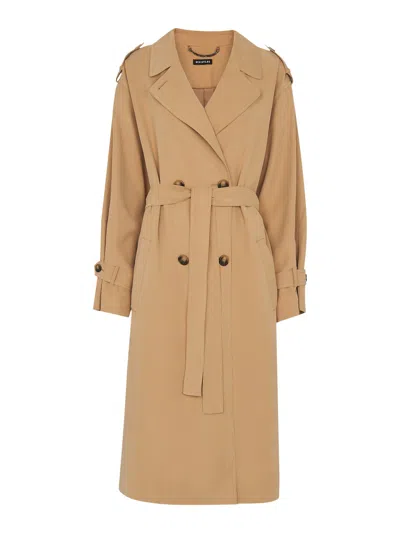 Whistles Riley Trench Coat In Neutral