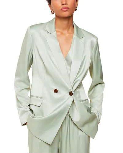 Whistles Rita Luxe Blazer In Sage Green