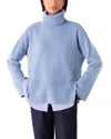 Whistles Wool Mix Roll Neck Knit In Blue