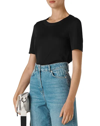 Whistles Rosa Tee In Black