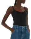 Whistles Ruffled Trim Camisole In Black