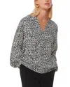 Whistles Scribble Print Blouse In Black/multi
