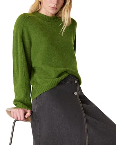 Whistles Seam Detail Knit Sweater In Green
