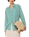 Whistles Seaside Shirt In Green/multi